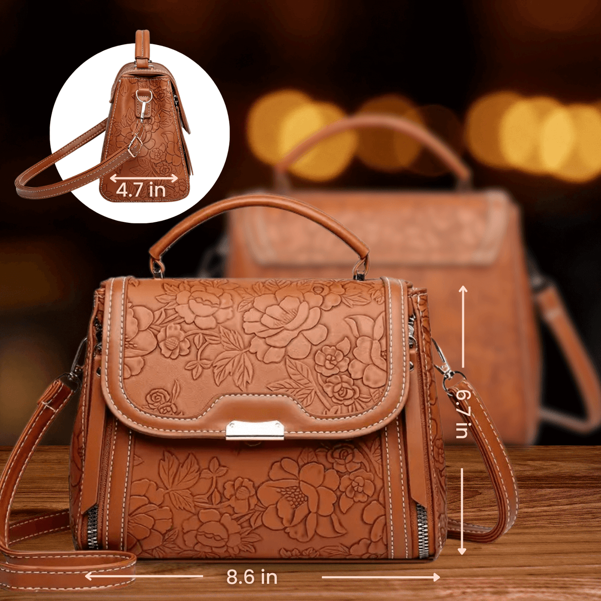 Michela's Floral Elegance | Handbag