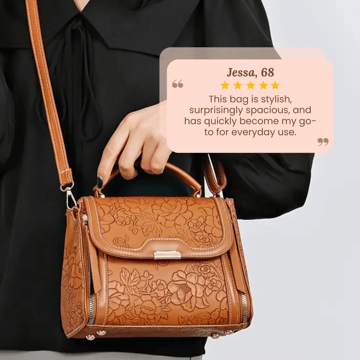 Michela's Floral Elegance | Handbag