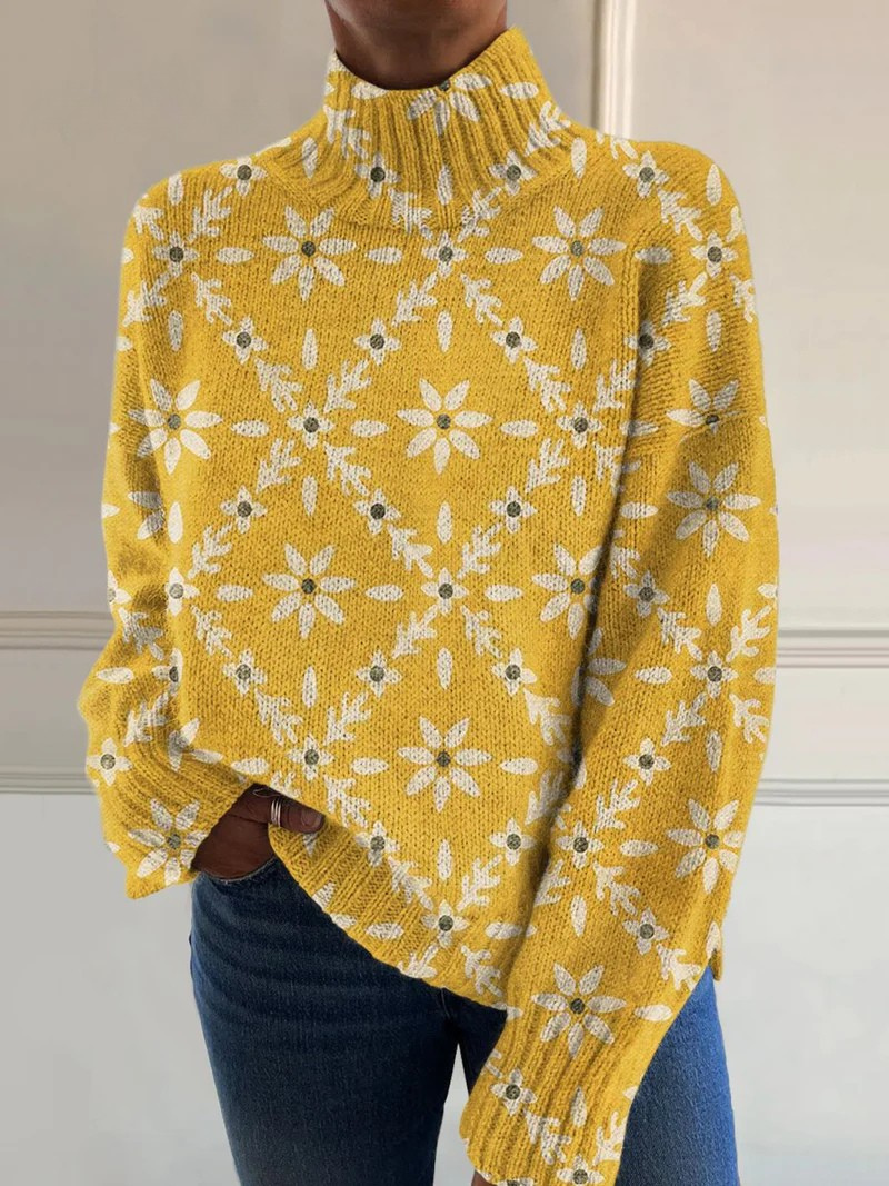 Georgia Vintage Color Block Turtleneck - Nora & Rose Maine