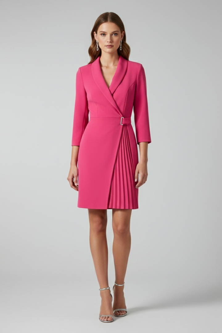 Women’s Blazer Dress with Notched Collar and Straight Hem - Nora & Rose Maine, view 2
