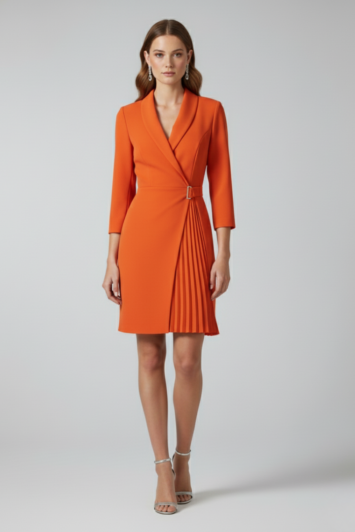 Women’s Blazer Dress with Notched Collar and Straight Hem - Nora & Rose Maine, view 6