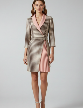 Women’s Blazer Dress with Notched Collar and Straight Hem - Nora & Rose Maine, view 7