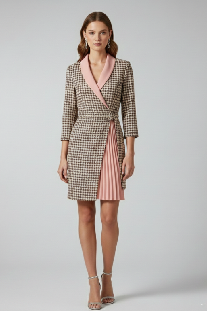 Women’s Blazer Dress with Notched Collar and Straight Hem - Nora & Rose Maine, view 7