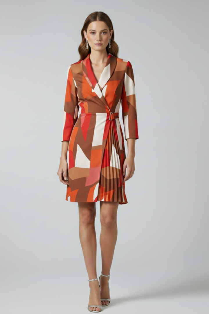Women’s Blazer Dress with Notched Collar and Straight Hem - Nora & Rose Maine, view 10