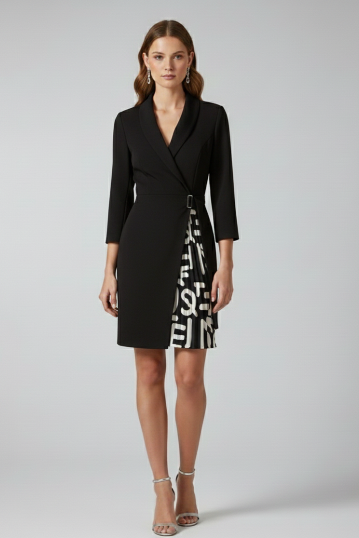Women’s Blazer Dress with Notched Collar and Straight Hem - Nora & Rose Maine, view 8