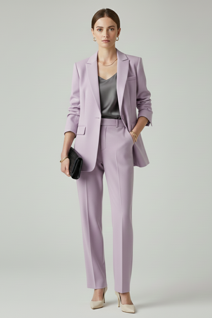 Women’s Blazer Set with Defined Shape and Straight-Leg Trousers - Nora & Rose Maine, view 7