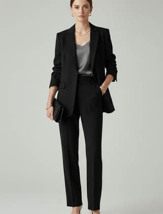 Women’s Blazer Set with Defined Shape and Straight-Leg Trousers - Nora & Rose Maine, view 6