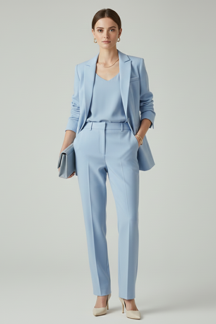 Women’s Blazer Set with Defined Shape and Straight-Leg Trousers - Nora & Rose Maine, view 8