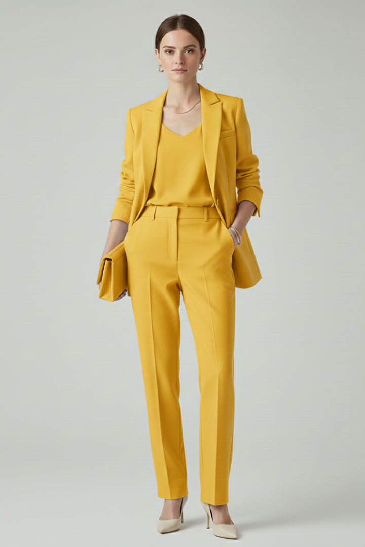 Women’s Blazer Set with Defined Shape and Straight-Leg Trousers - Nora & Rose Maine, view 9