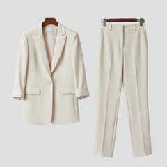 Women’s Blazer Set with Defined Shape and Straight-Leg Trousers - Nora & Rose Maine