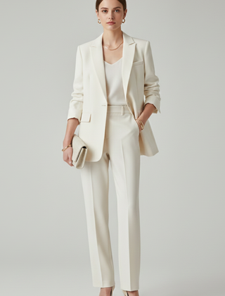 Women’s Blazer Set with Defined Shape and Straight-Leg Trousers - Nora & Rose Maine, view 2