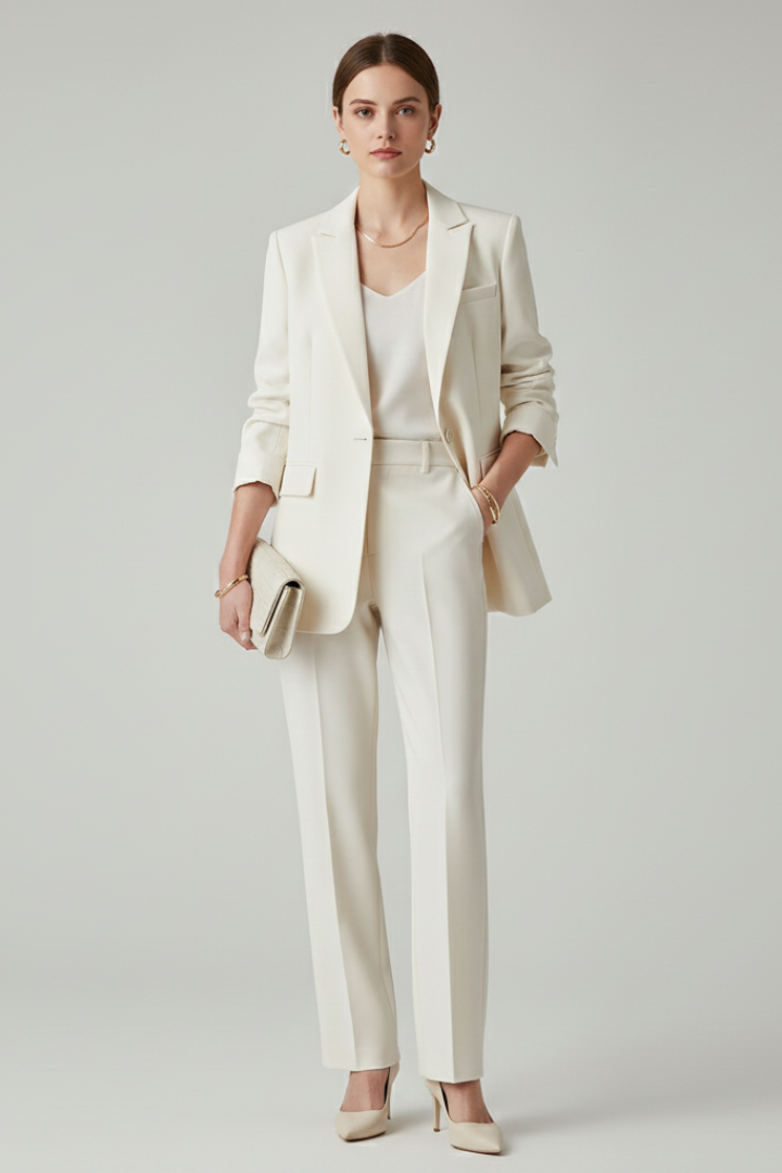 Women’s Blazer Set with Defined Shape and Straight-Leg Trousers - Nora & Rose Maine, view 2