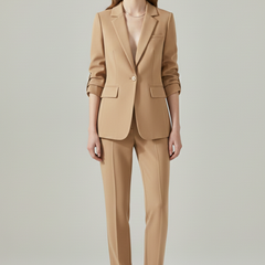 Women’s Blazer Set with Notched Lapel and Straight-Leg Trousers - Nora & Rose Maine, view 7