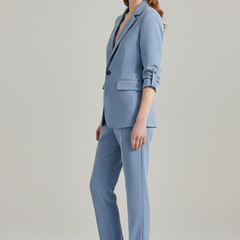 Women’s Blazer Set with Notched Lapel and Straight-Leg Trousers - Nora & Rose Maine, view 4