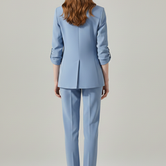 Women’s Blazer Set with Notched Lapel and Straight-Leg Trousers - Nora & Rose Maine, view 5