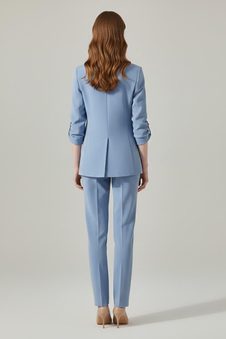 Women’s Blazer Set with Notched Lapel and Straight-Leg Trousers - Nora & Rose Maine, view 5