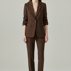 Women’s Blazer Set with Notched Lapel and Straight-Leg Trousers - Nora & Rose Maine, view 6