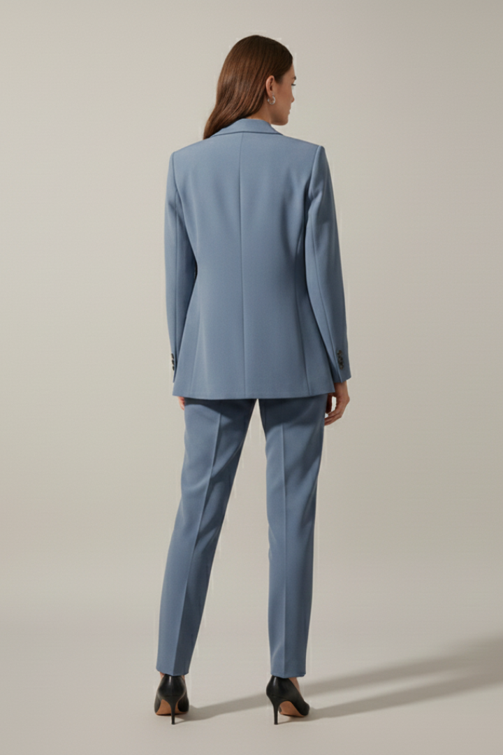 Women’s Blazer and Trousers Set with Notched Lapel and Straight Legs - Nora & Rose Maine, view 5