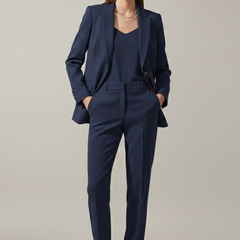 Women’s Blazer and Trousers Set with Notched Lapel and Straight Legs - Nora & Rose Maine, view 7