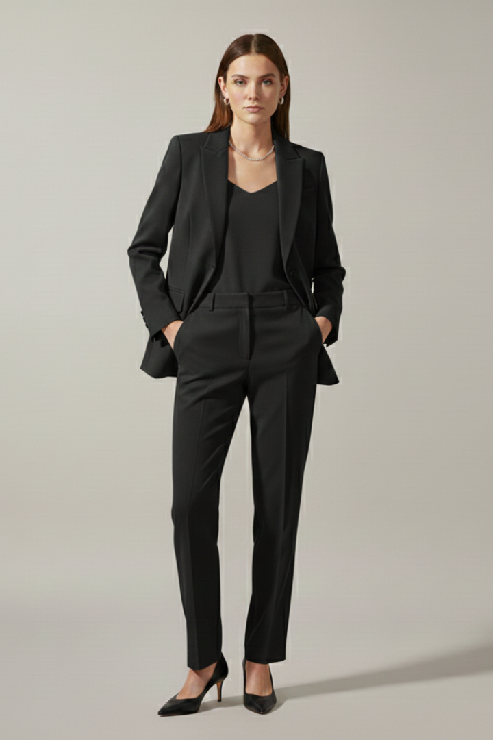Women’s Blazer and Trousers Set with Notched Lapel and Straight Legs - Nora & Rose Maine, view 9