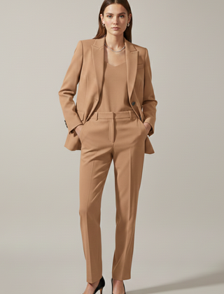 Women’s Blazer and Trousers Set with Notched Lapel and Straight Legs - Nora & Rose Maine, view 10