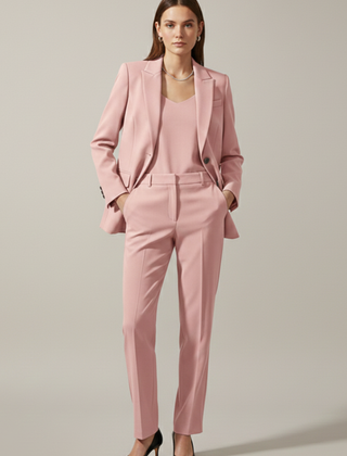 Women’s Blazer and Trousers Set with Notched Lapel and Straight Legs - Nora & Rose Maine, view 11