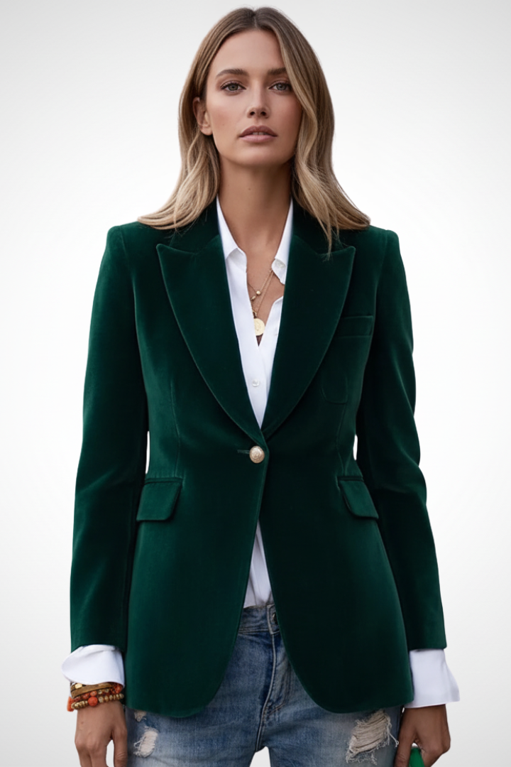 Women’s Blazer with Lapels and Single Button - Nora & Rose Maine, view 6