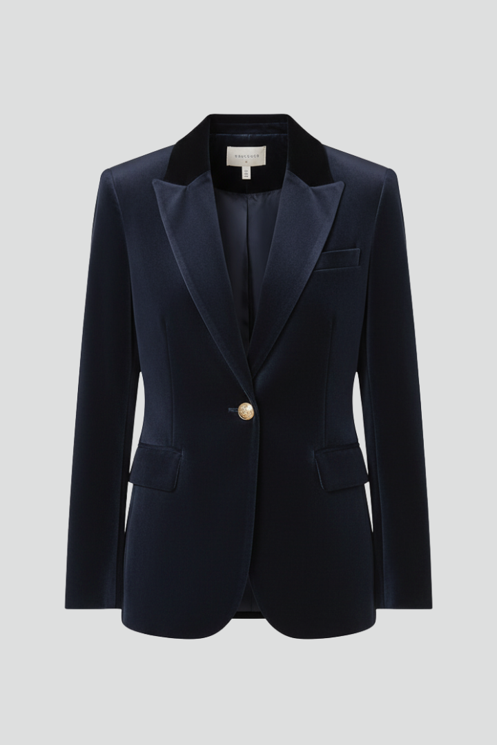 Women’s Blazer with Lapels and Single Button - Nora & Rose Maine