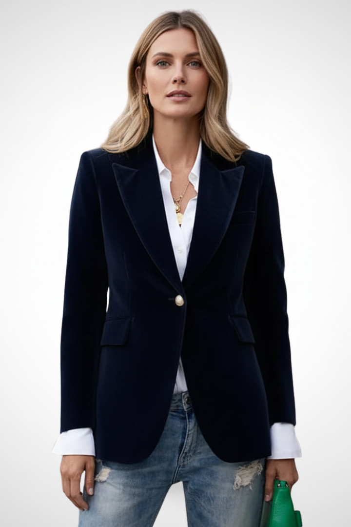 Women’s Blazer with Lapels and Single Button - Nora & Rose Maine, view 7