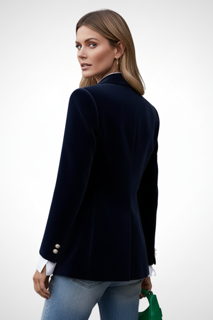 Women’s Blazer with Lapels and Single Button - Nora & Rose Maine, view 3