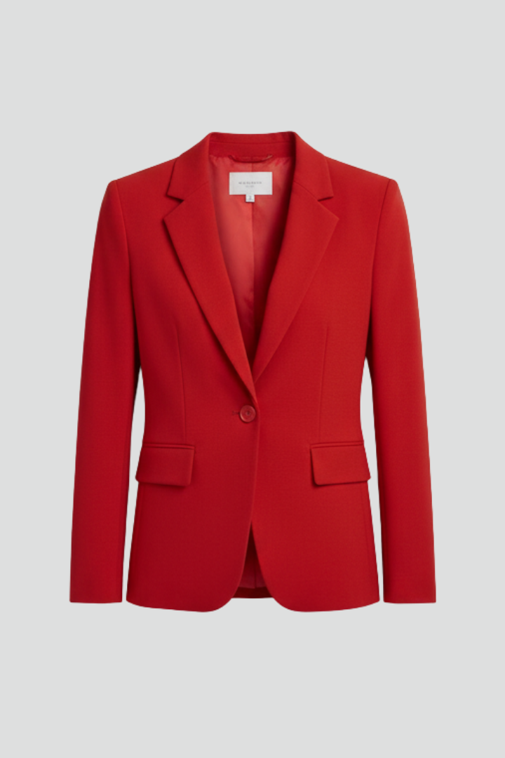 Women’s Blazer with Notched Lapel and Single Button - Nora & Rose Maine