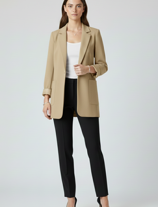 Women’s Blazer with Open Front and Structured Lapel - Nora & Rose Maine, view 8