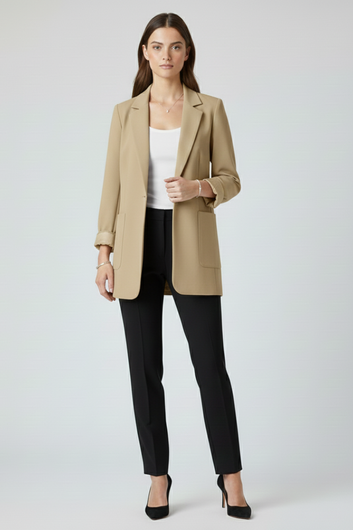 Women’s Blazer with Open Front and Structured Lapel - Nora & Rose Maine, view 8