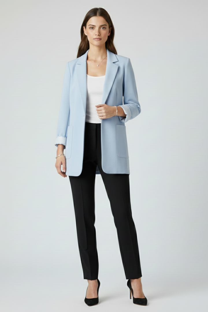 Women’s Blazer with Open Front and Structured Lapel - Nora & Rose Maine, view 6