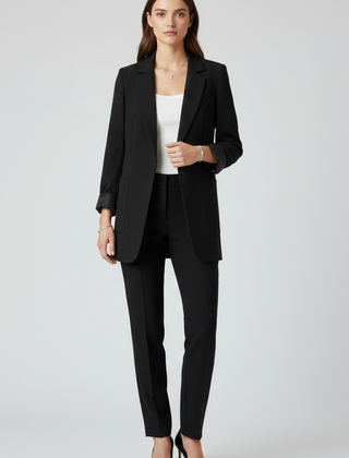 Women’s Blazer with Open Front and Structured Lapel - Nora & Rose Maine, view 2