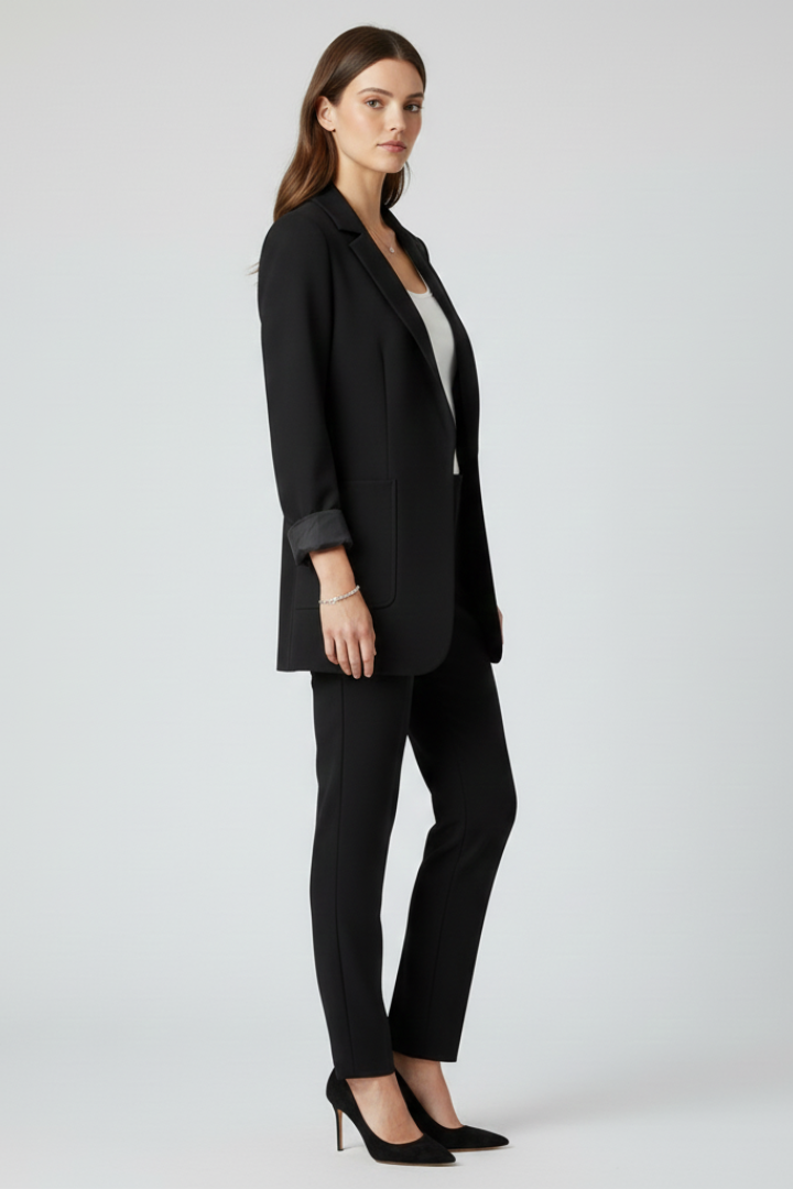 Women’s Blazer with Open Front and Structured Lapel - Nora & Rose Maine, view 3
