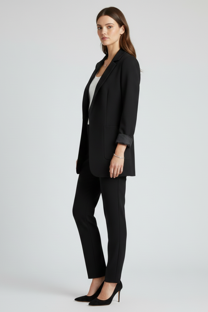 Women’s Blazer with Open Front and Structured Lapel - Nora & Rose Maine, view 4