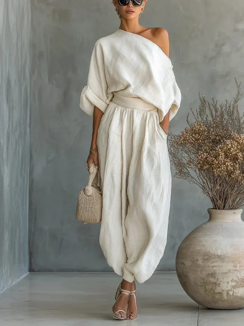 Mila 2-Piece Set with Off-the-Shoulder Design - Nora & Rose Maine