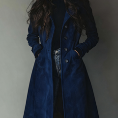 Daniella Vintage Button Front Longline Coat - Nora & Rose Maine, view 2