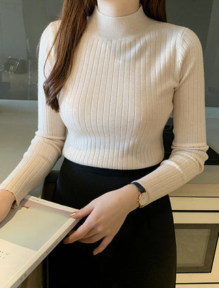Zayenna Slim Fit Half Turtleneck Knit Top - Nora & Rose Maine, view 3