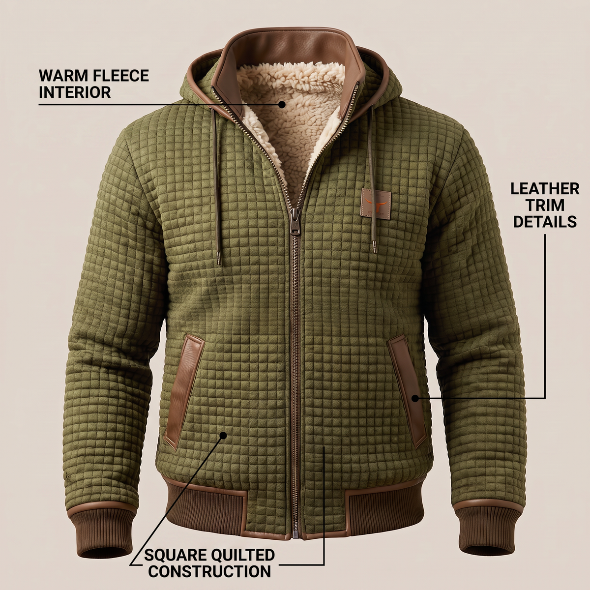 Arden | Lined Quilted Fleece Jacket