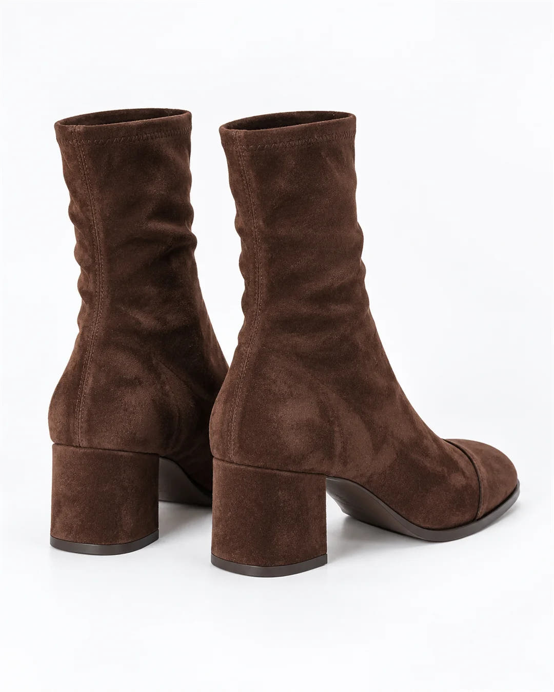 Beth block heel boots - back view