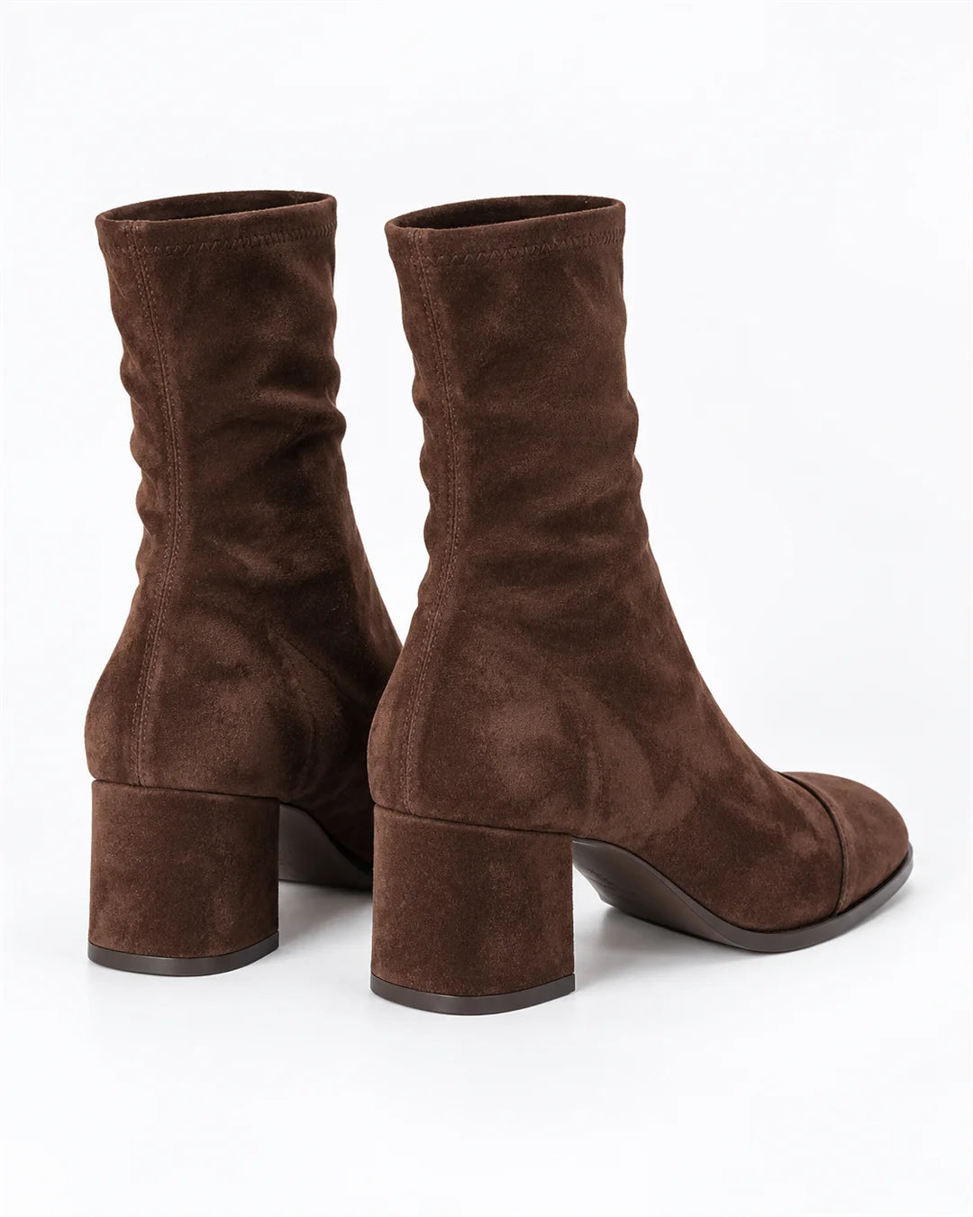 Beth block heel boots - back view