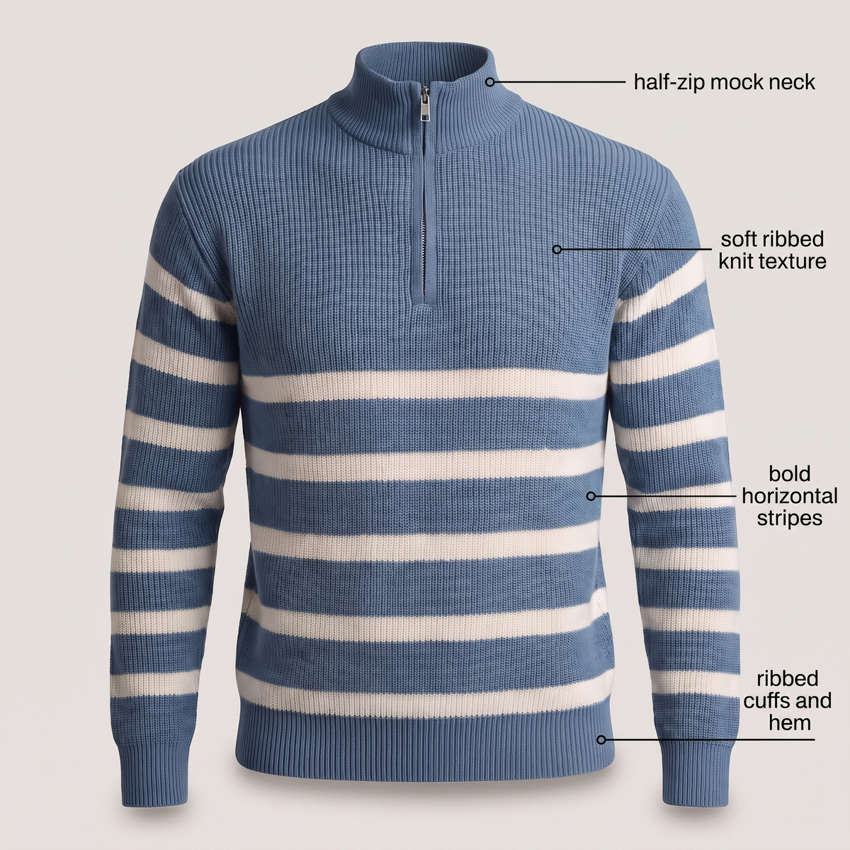 Blackwell | Stripe Zip Sweater
