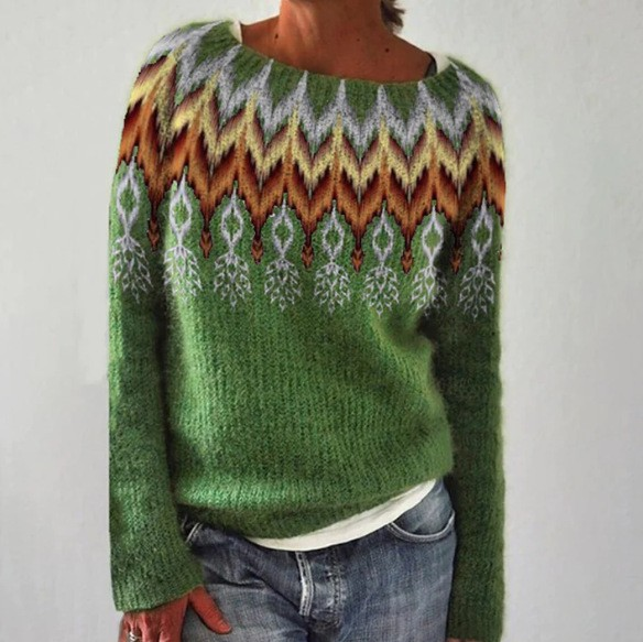 Juniper Retro Scandinavian Knitted Sweater - Nora & Rose Maine