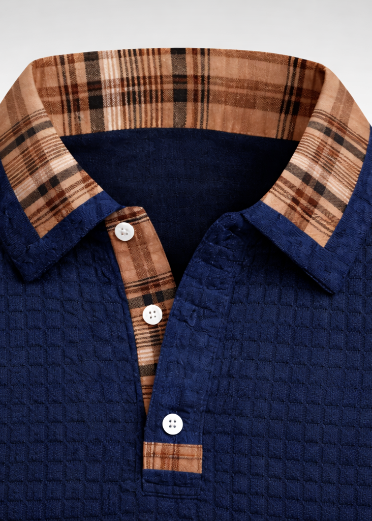 Stan | Long Sleeve Textured Polo