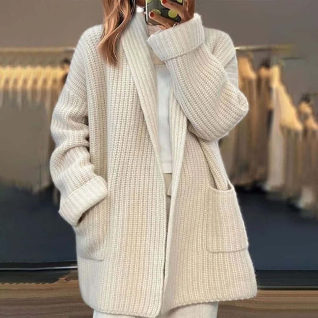 Colette | Long Open-Knit Cardigan