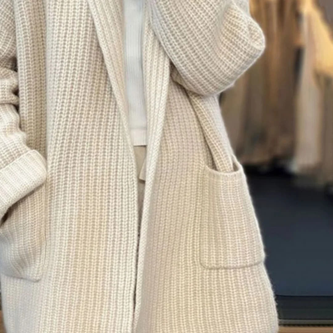 Colette | Long Open-Knit Cardigan