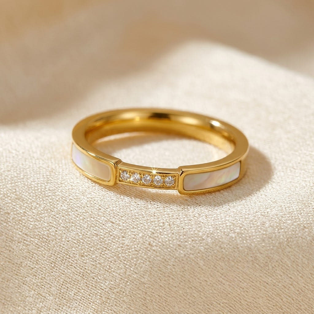 Gold Inlay Band Ring