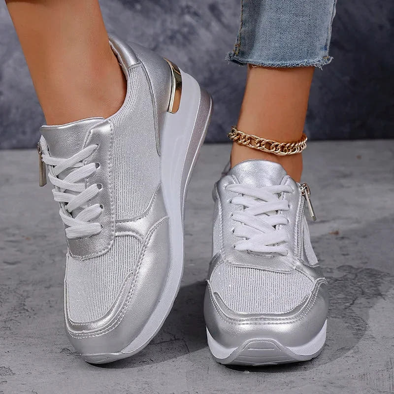 Dina | Metallic Comfort Sneakers